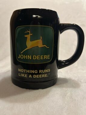 Vintage John Deere Iron Horse Stoneware Mug Black Stein Model 4640 Tractor